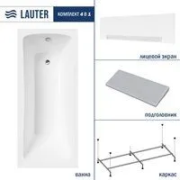 Lauter Bianca 160х70 21207160 (с каркасом, серым подголовником и белым лицевым экраном)