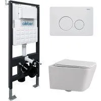 Abber Rechteck AC1201-AC0105-AC0121MW (с кнопкой смыва)