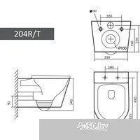 Grado GD-W204T + TECE Kit 9400413 (с кнопкой смыва)
