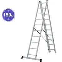 Новая высота NV 123 алюминиевая трёхсекционная 3x10 ступеней