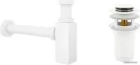 Wellsee Drainage System 182113001 (сифон, донный клапан, матовый белый)
