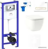 Унитаз Lavinia Boho Relfix One Compacto 7 в 1 75110096 (белый/золотистый пластик)