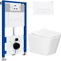 Lauter Square 214903 с кнопкой 219702HD (узкая, белый)