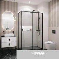 Grossman Style 100х195 200.K33.05.100.21.00 (черный матовый/стекло прозрачное)