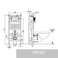 Abber Bequem AC1100T-AC0105-AC0120 (с кнопкой смыва)
