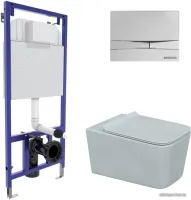 Унитаз Berges Wasserhaus Floe Rimless + Floe Slim SO + Novum525 + F3 043223