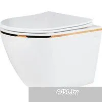 Roxen Antares Gold в комплекте с инсталляцией StounFix Dual Fresh 6 в 1 968092 (кнопка: золото глянц