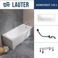 Lauter Sophia 150 21205150 (с ножками и сифоном 21Y32001 матовый черный)