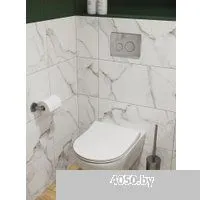 Cersanit Brasko Slim 64824 + Aqua Prime М 50 68179 с кнопкой Twins 63525 (кнопка черный матовый)