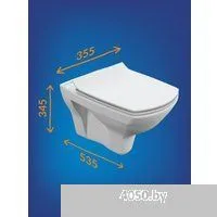 Cersanit Carina New Clean On с инстал. Link Pro (с кнопкой Corner 64107 хром матовый)