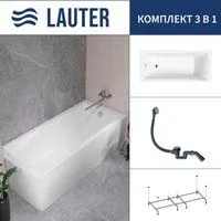 Lauter Aurora 180x80 21010080 (с каркасом и сифоном 21Y31010 хром)