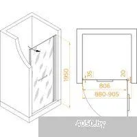 RGW PA-103B 020810309-14 90 (черный/прозрачное стекло)