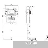 Roxen Antares в комплекте с инсталляцией Attach 5 в 1 967019 (кнопка: черный матовый)