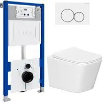 Lauter Square 214903 с кнопкой 219702E (круглая, белый)