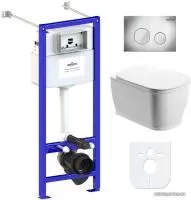 Унитаз Lavinia Boho Relfix Bell Pro Rimless 6 в 1 77050126 (хром пластик)