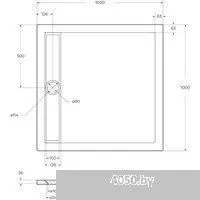 BelBagno TRAY-BB-DUE-A-100-4-W0 100x100