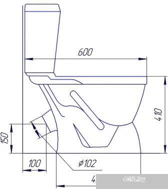Унитаз Rosa Лира белый