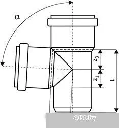 Ostendorf тройник KGEA 110/110x87°
