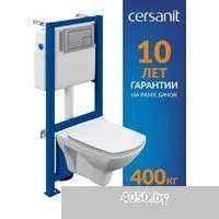Cersanit Carina New Clean On с инстал. Link Pro (с кнопкой Corner 64107 хром матовый)