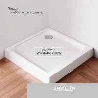 AM.PM X-joy 90x90 W94G-403-9090-MT1K (серебристый/прозрачное стекло)