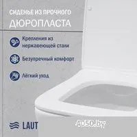 Lauter Square 214903 с кнопкой 219701J (прямоугольная, хром)