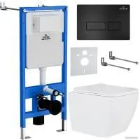 Roxen Cube One Rimless 6 в 1 StounFix Slim 579341 (кнопка: черный матовый)