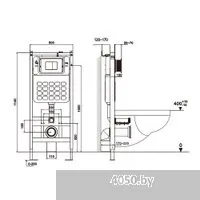 Abber Bequem AC1100T-AC0105-AC0121MMG (с кнопкой смыва)