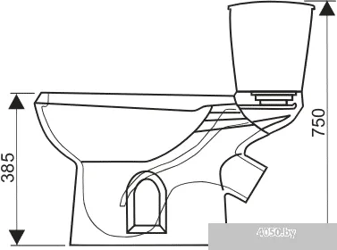 Унитаз Оскольская керамика Элисса (красный)