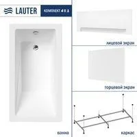 Lauter Estelle 130х70 21206030 (с каркасом, белым лицевым и торцевым экраном)