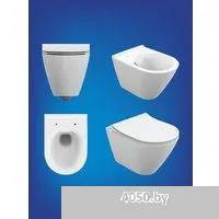 Cersanit City Smart CO DPL EO Slim + Vector 68305 (с кнопкой Estetica черный матовый)