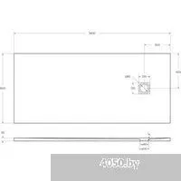 BelBagno TRAY-MR-UNO-AH-180/80-35-W-NO