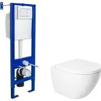 Saniteco KW-9003W Single Hole + Berges АТОМ 410 040333 (с кнопкой)