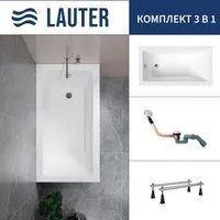 Lauter Estelle 120 21206020 (с ножками и сифоном 21Y11030 хром)