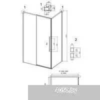 Grossman Galaxy 140x80x195 120.K33.01.1480.21.10 (черный матовый/тонированное стекло)