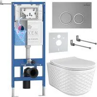 Roxen Vine Tornado в комплекте с инсталляцией StounFix Dual Fresh 6 в 1 979010 (кнопка: хром матовый