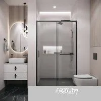 Grossman Style 130x195 100.K33.05.130.21.02 (черный матовый/стекло шиншилла)