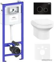 Унитаз Lavinia Boho Relfix Grance Hill Rimless 6 в 1 87561008 (черный пластик)