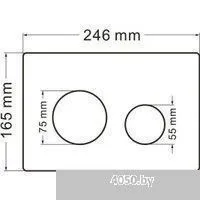 Abber Rechteck AC1201-AC0105-AC0121RG (с кнопкой смыва)