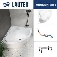 Lauter Riviera 150x150 21050150 (с ножками и сифоном 21Y11022 белый)