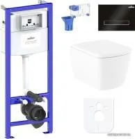 Унитаз Lavinia Boho Relfix Aveo Rimless 7 в 1 87040130 (черное стекло)