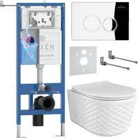 Roxen Vine Tornado в комплекте с инсталляцией StounFix Dual Fresh 6 в 1 979009 (кнопка: хром глянцев