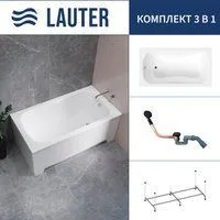 Lauter Sophia 130 21205130 (с каркасом и сифоном 21Y11021 матовый черный)