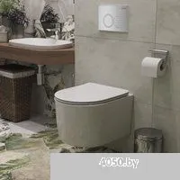 Roxen Simple Compact в комплекте с инсталляцией StounFix Dual Fresh 6 в 1 966133 (кнопка: серый бето