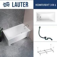 Lauter Estelle 130 21206030 (с каркасом и сифоном 21Y31010 хром)