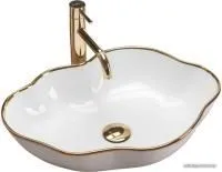 Умывальник Rea Pearl (белое золото)