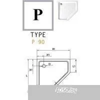 Cezares 90x90 TRAY-A-P-90-15-W0 (без сифона)