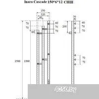 Маргроид Ferrum Inaro 3 Cascade СНШ 150*6*12 Черный матовый, скрытого монтажа, таймер справа