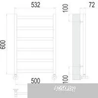 TERMINUS Аврора П6 500x600 (оружейная сталь)