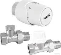 Комплект для подключения Ferro с термоголовкой ZTM20 (хром)