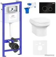 Унитаз Lavinia Boho Relfix Grance Hill Rimless 7 в 1 87561037 (черный пластик)